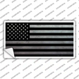 American Flag Black and Gray Novelty Sticker Decal
