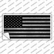 American Flag Black and Gray Novelty Sticker Decal