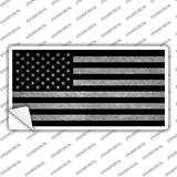 American Flag Black and Gray Novelty Sticker Decal