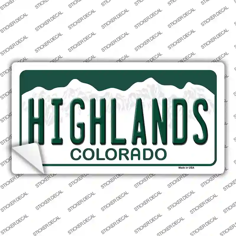 Highlands Colorado Novelty Sticker Decal