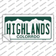 Highlands Colorado Novelty Sticker Decal