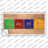 Teacher Periodic Table Wood Novelty Sticker Decal