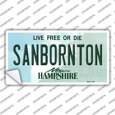 Sanbornton New Hampshire Novelty Sticker Decal