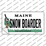 Snow Boarder Maine Novelty Sticker Decal