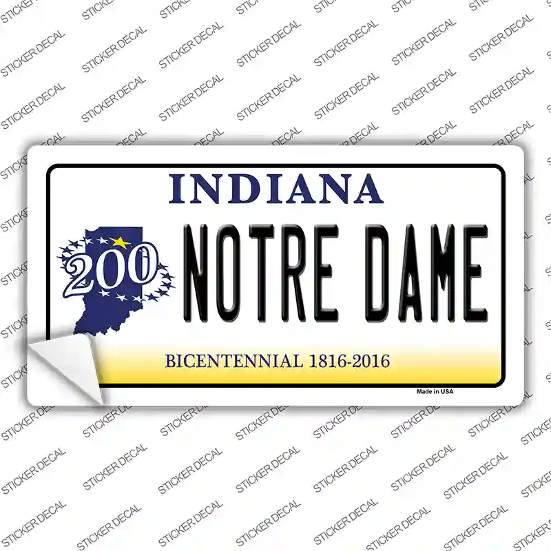 Notre Dame Indiana Novelty Sticker Decal