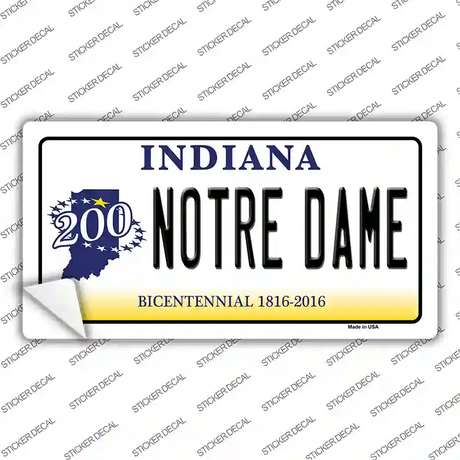 Notre Dame Indiana Novelty Sticker Decal