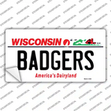 Badgers Wisconsin Novelty Sticker Decal