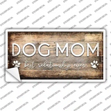 Dog Mom Wood Grain Novelty Sticker Decal