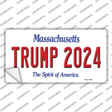 Trump 2024 Massachusetts Novelty Sticker Decal
