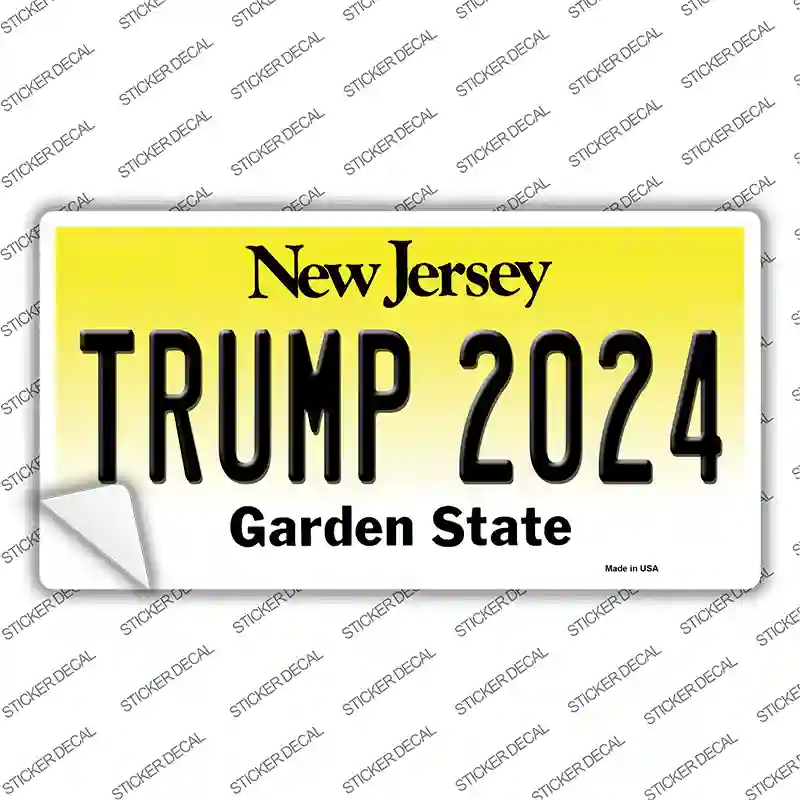 Trump 2024 New Jersey Novelty Sticker Decal