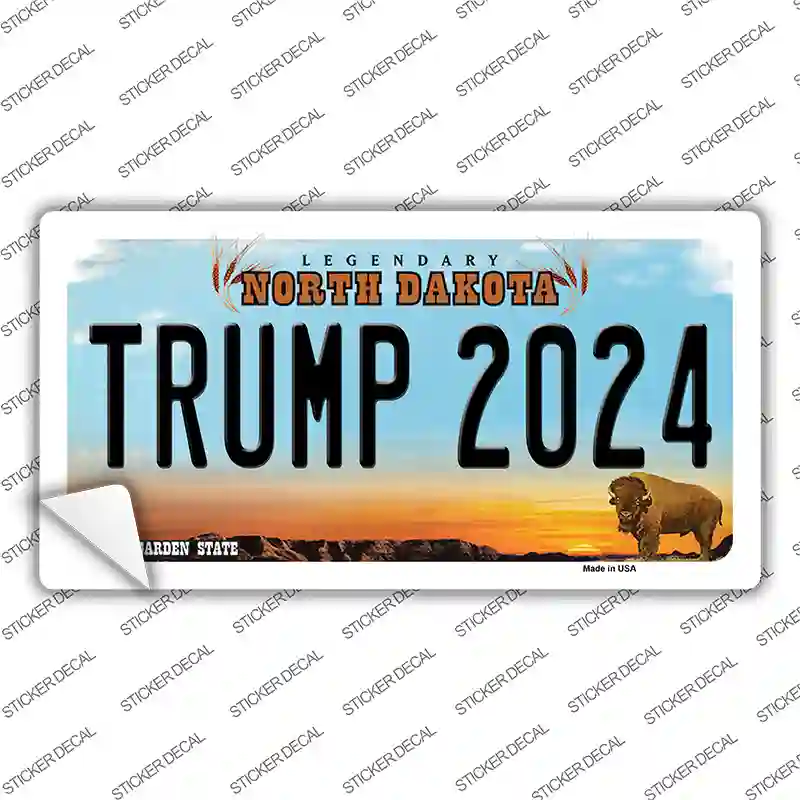 Trump 2024 North Dakota Novelty Sticker Decal