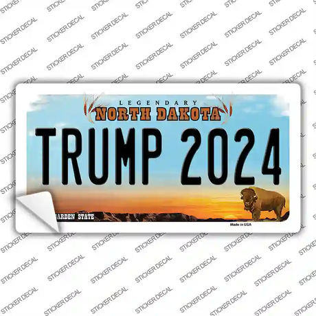Trump 2024 North Dakota Novelty Sticker Decal