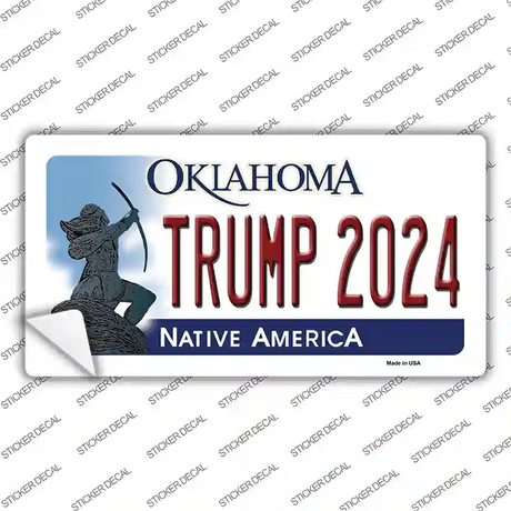 Trump 2024 Oklahoma Novelty Sticker Decal
