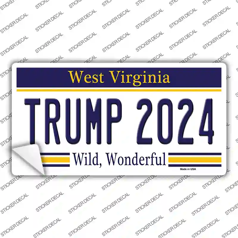 Trump 2024 West Virginia Novelty Sticker Decal