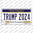 Trump 2024 West Virginia Novelty Sticker Decal