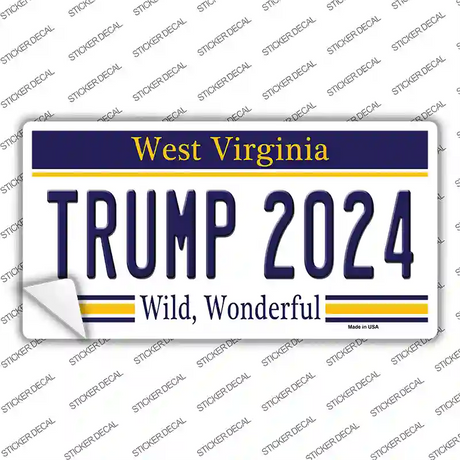Trump 2024 West Virginia Novelty Sticker Decal