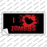I Love Zombies Blood Novelty Sticker Decal