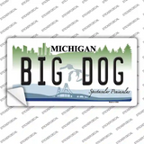 Michigan Big Dog Novelty Sticker Decal