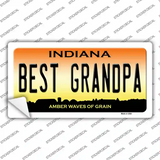 Best Grandpa Indiana Novelty Sticker Decal