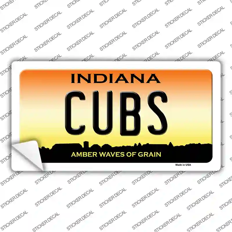 Cubs Indiana Novelty Sticker Decal