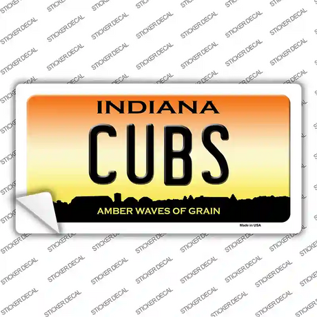 Cubs Indiana Novelty Sticker Decal