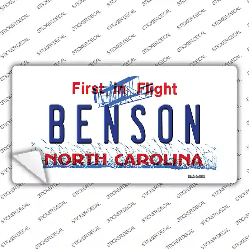 North Carolina Benson Novelty Sticker Decal