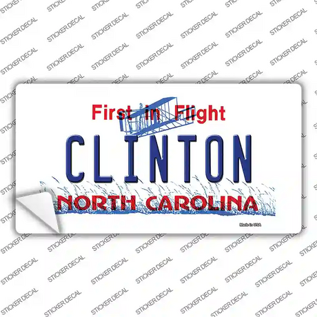 North Carolina Clinton Novelty Sticker Decal