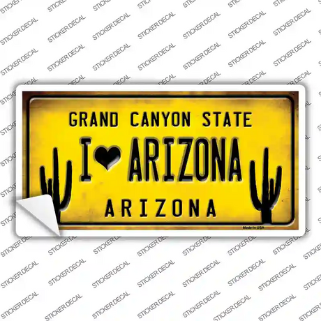 I love Arizona Novelty Sticker Decal