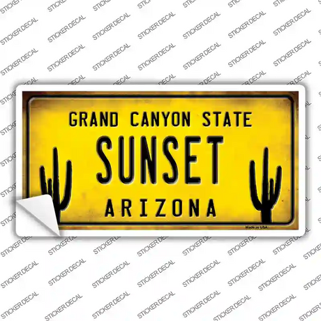 Arizona Sunset Novelty Sticker Decal
