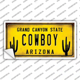 Arizona Cowboy Novelty Sticker Decal