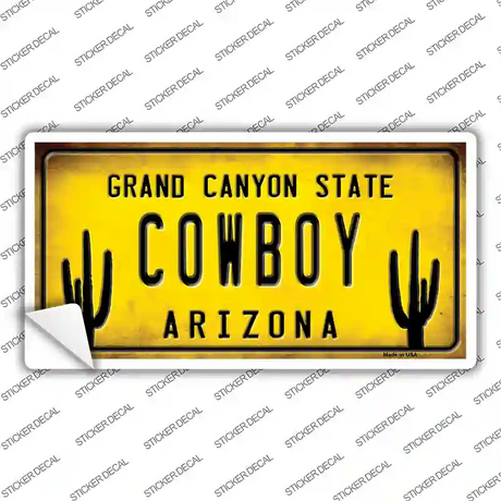Arizona Cowboy Novelty Sticker Decal