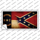NC | Confederate Flag Novelty Sticker Decal