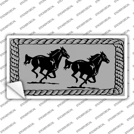 Two Running Horses Novelty Sticker Decal