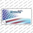 Kentucky with American Flag Novelty Sticker Decal