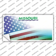 Missouri with American Flag Novelty Sticker Decal