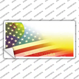 New Mexico with American Flag Novelty Sticker Decal