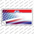 Ohio with American Flag Novelty Sticker Decal