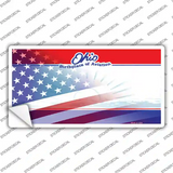 Ohio with American Flag Novelty Sticker Decal