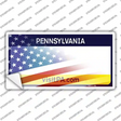 Pennsylvania with American Flag Novelty Sticker Decal