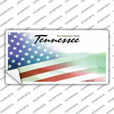 Tennessee with American Flag Novelty Sticker Decal