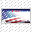Texas with American Flag Novelty Sticker Decal