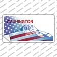 Washington with American Flag Novelty Sticker Decal