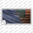 Alaska/American Flag Novelty Sticker Decal