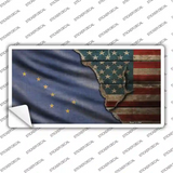 Alaska/American Flag Novelty Sticker Decal