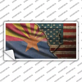 Arizona/American Flag Novelty Sticker Decal