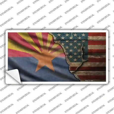 Arizona/American Flag Novelty Sticker Decal