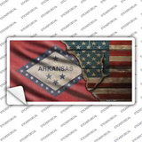 Arkansas/American Flag Novelty Sticker Decal