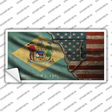 Delaware/American Flag Novelty Sticker Decal
