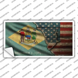 Delaware/American Flag Novelty Sticker Decal