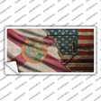 Florida/American Flag Novelty Sticker Decal